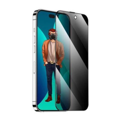 3D Desert Privacy Round Edge Glass Screen Protector for iPhone 14 Plus