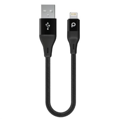 Aluminum Braided Lightning Cable 0.25M 2.4A