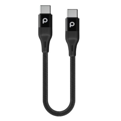 Braided Type C to Type C Cable 0.25M 60W (Aluminum)