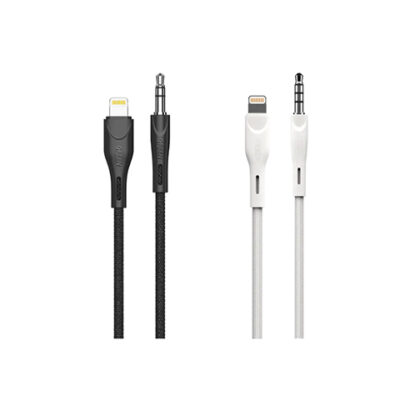 Green AUX 3.5 to Lightning Cable 1.2M 2.4A