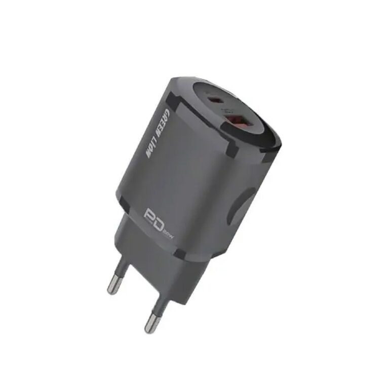 Green Lion 1USB QC18W Fast Charging Black/Orange EU