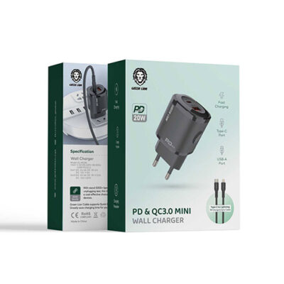 Green Lion 20W PD & QC Mini Dual Port Wall Charger