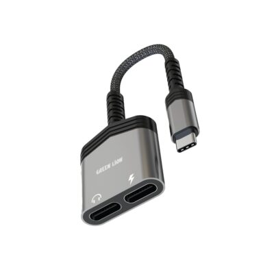 Green Lion 2 IN 1 Splitter Adapter Type-C to Type-C Charging & Audio