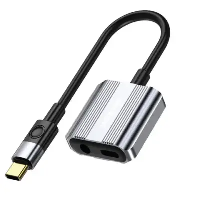 Green Lion 2 In 1 Splitter Adapter Type-C to AUX & Type-C