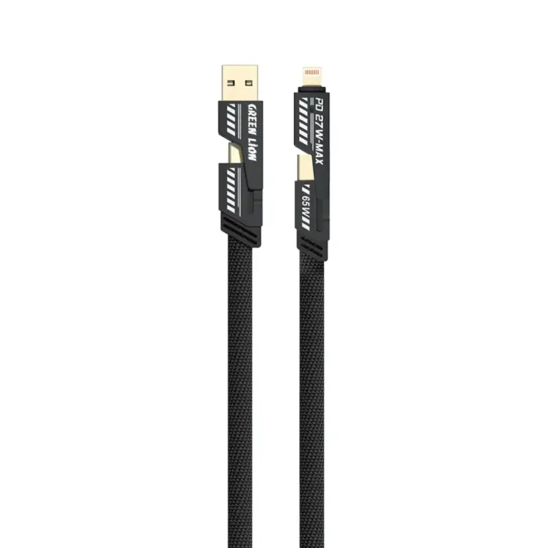 Green Lion 2-In-2 Braided Fast Charging Cable
