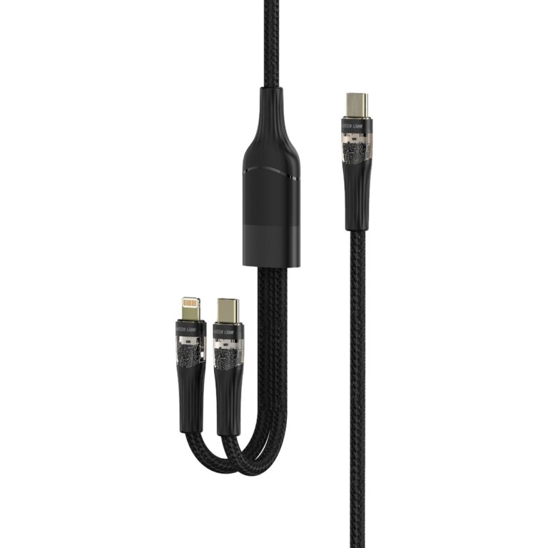 Green Lion 2 in1 Transparent Fast Charging Cable