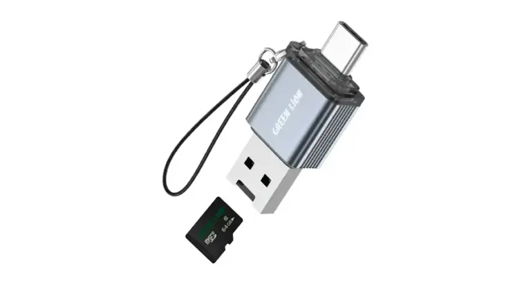 Green Lion 2 in 1 Card Reader with Micro SD Cards Support
