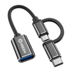 Green Lion 2 in 1 USB 3.0 OTG Portable Cable ( Micro / Type-C ) OTG Fast Charging & Transfer Plug & Play