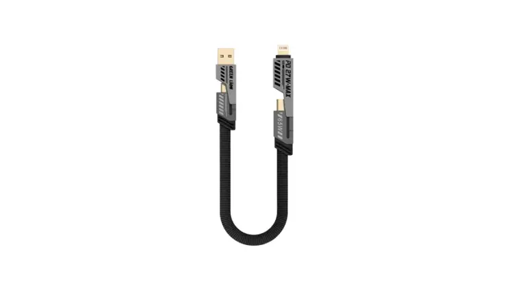 Green Lion 2 in 2 Braided Cable C to C+L and A to C+L 0.3m 65W