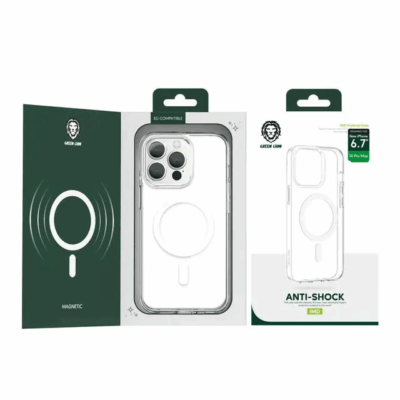 Green Lion 360° Anti-Shock Creative Magnetic Case iPhone 14 Pro - Clear