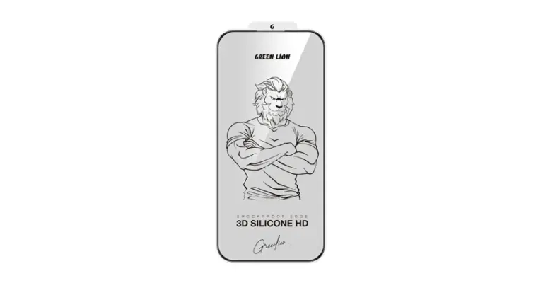Green Lion 3D Silicone Plus High Definition Edge Glass for iPhone 17 Pro Max - Black Edge / Clear