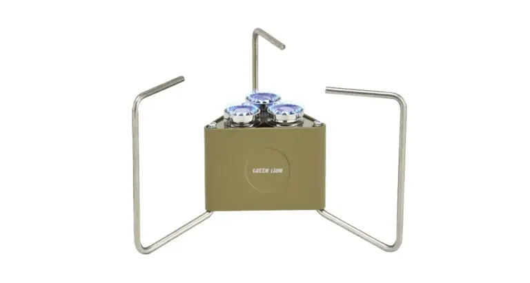 Green Lion 3-Burner Foldable Camping Stove - Khaki