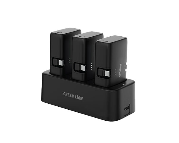Green Lion 3 In 1 Power Bank Station -Black