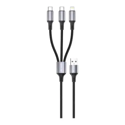 Green Lion 3-In-1 USB-A Cable with 2 USB-C & Lightning