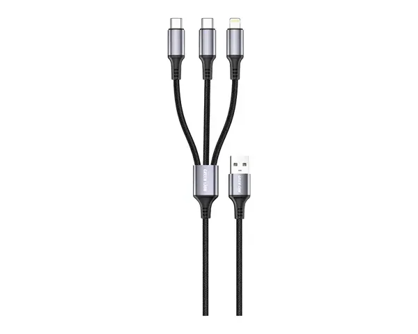 Green Lion 3-In-1 USB-A Cable with 2 USB-C & Lightning