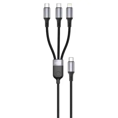 Green Lion 3-In-1 USB-C Cable with 2 USB-C & Lightning