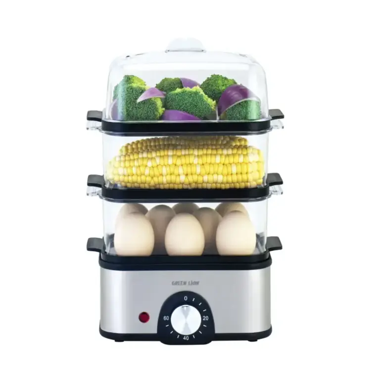 Green Lion 3-Tier Egg Cooker | Vegetable Steamer 500W