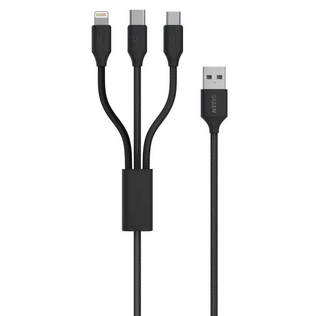 Green Lion 3 in 1 Cable (Typec, Lightning and Micro) 1.2M