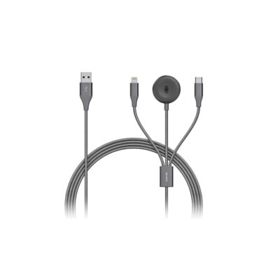 Gadget Pulse Kenya 2 Green Lion 3 in 1 Charging Cable 1.2M 2.4A (Lightning/iWatch Charger/Type-C)