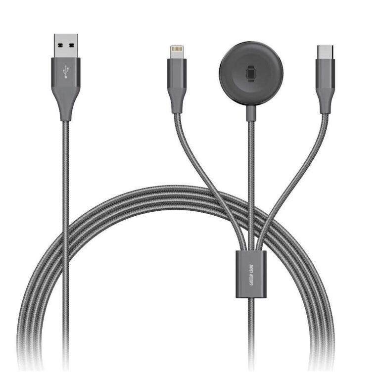 Green Lion 3 in 1 Charging Cable 1.2M 2.4A (Lightning/iWatch Charger/Type-C)