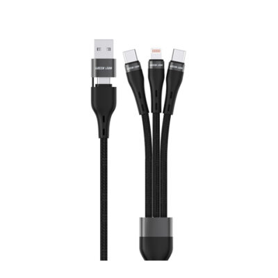 Green Lion 3 in 2 Braided Fast Charging Cable