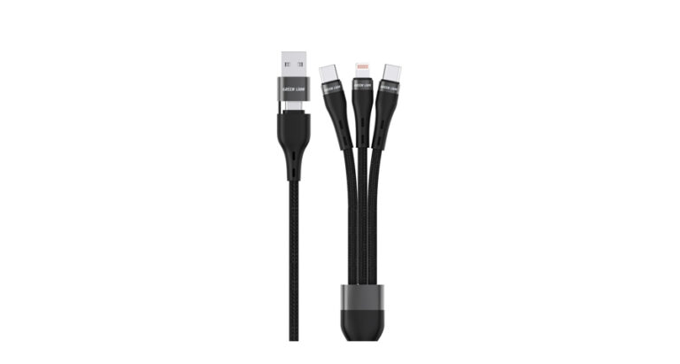 Green Lion 3 in 2 Braided Fast Charging Cable