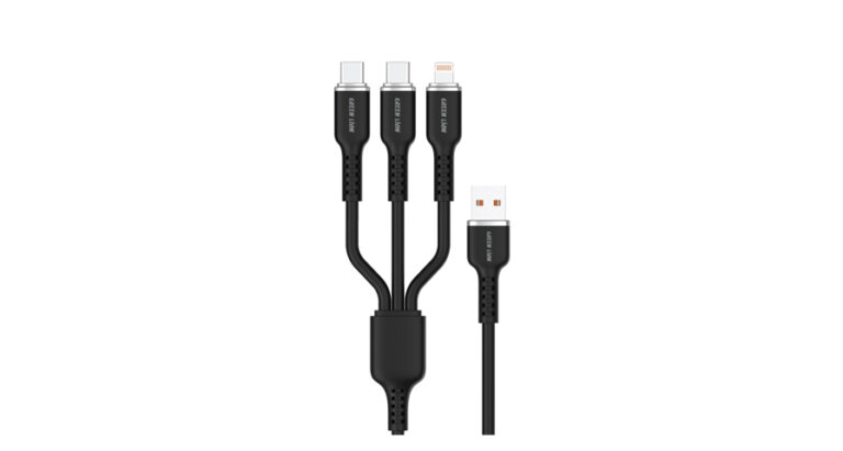 Green Lion 3in1 Silicone Cable USB-A To USB-C×2 and Lightning