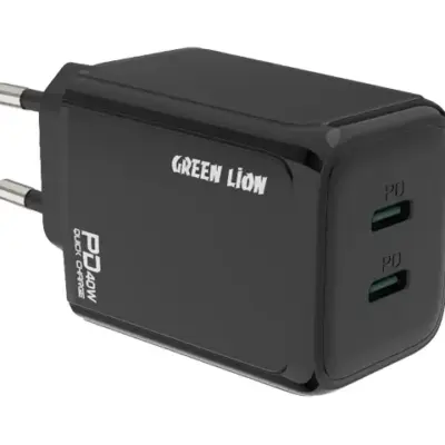 Green Lion 40W Dual PD Wall Charger With USB-C To Lightening Cable 1m EU