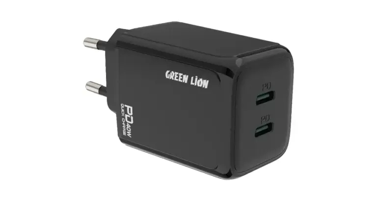 Green Lion 40W Dual PD Wall Charger With USB-C To Lightening Cable 1m EU
