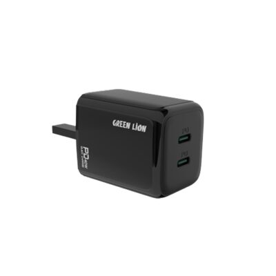 Green Lion 40W Dual PD Wall Charger With USB-C To USB-C Cable