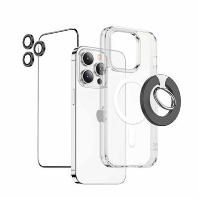 Green Lion 4 in 1 Protection Pack for iPhone15 Pro / iPhone Pro Max - Transparent