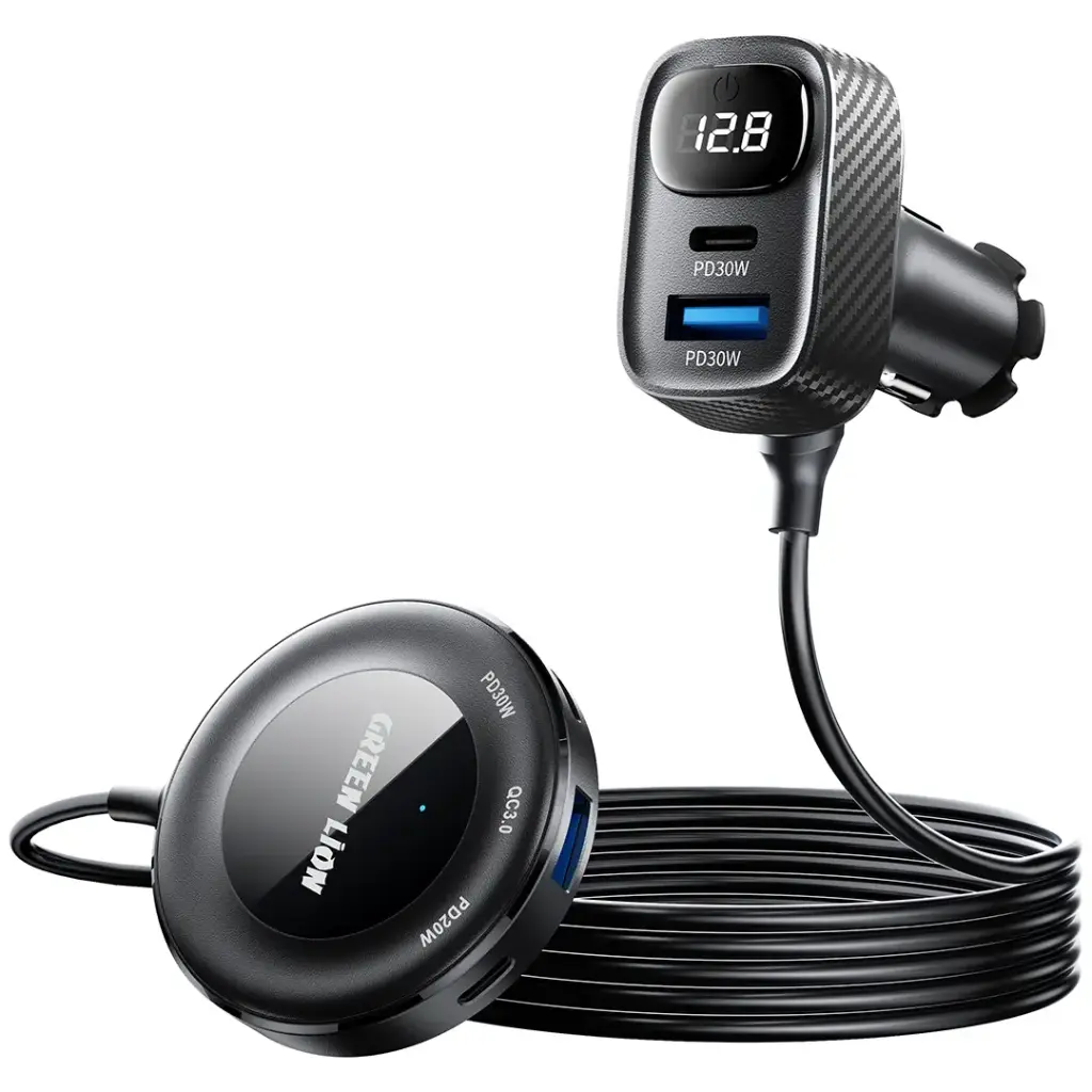 Green Lion 5-In-1 Multiport Car Charger Kit
