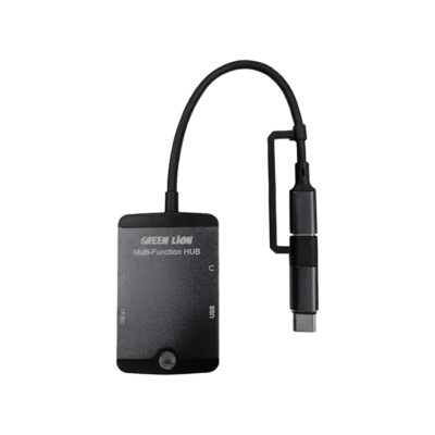 Green Lion 5 in 1 Mini MultiFunction Hub ( Type-C/Lightning/SD/TF/AUX/USB )