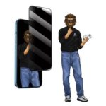 Green Lion 9H Steve Privacy Full Glass Screen Protector For iPhone 12 / 12 Pro