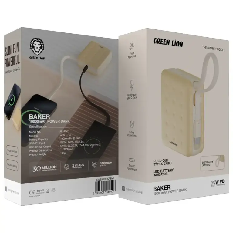 Green Lion Baker 10000mAh Power Bank