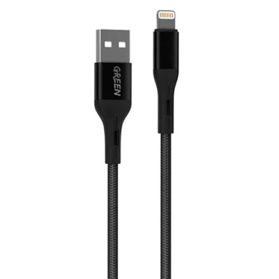 Green Lion Braided Lightning Cable 1.2m 2A