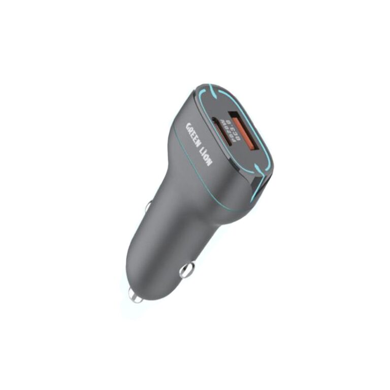 Green Lion Car Charger PD+QC 38W+TC-IPH cable 1M Black/Orange