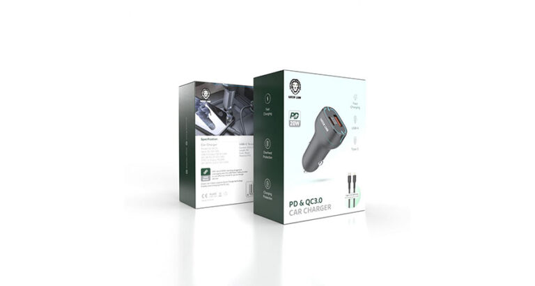 Green Lion Car Charger PD+QC 38W+TC-IPH cable 1M Black/Orange
