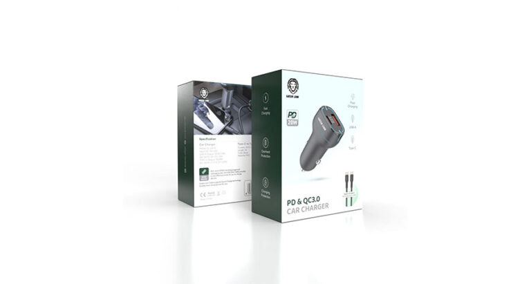 Green Lion Car Charger PD+QC 38W+TC-TC cable 1M Black/Orange