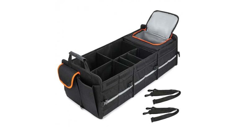 Green Lion Car Trunk Organizer - OrangeBlack
