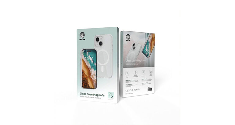 Green Lion Clear MagSafe Case with Metal Buttons for iPhone 15 Pro / 15 Pro Max