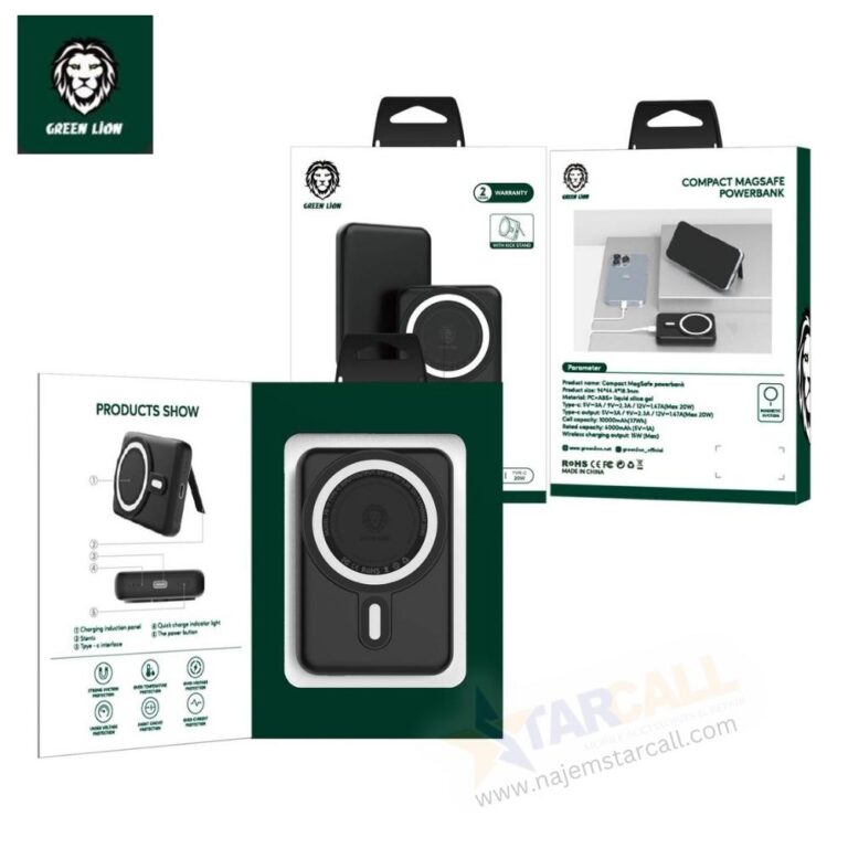 Green Lion Compact Magsafe Powerbank 10000mAh 15W PD 20W with Kick Stand