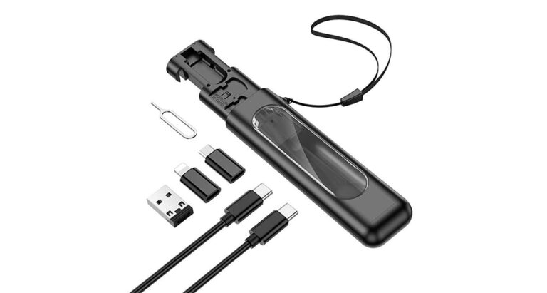 Green Lion Data Cable Storage Box 60W-Black