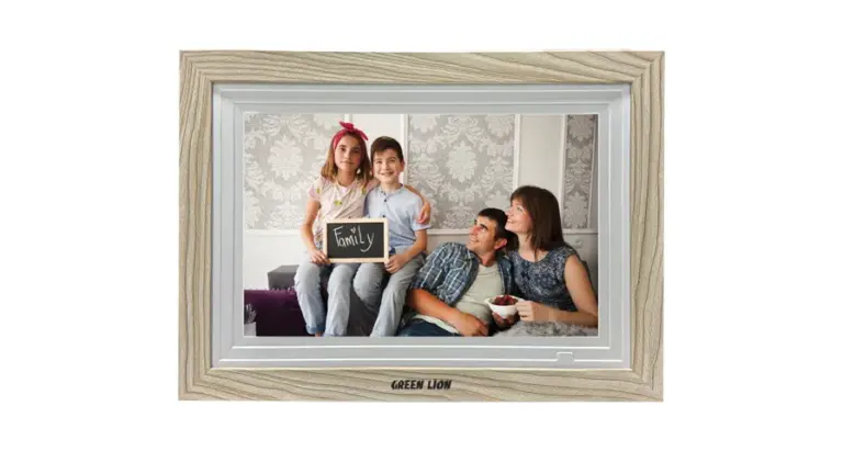 Green Lion Digital Picture Frame Touch Screen Display 10.1 Inch - Wooden