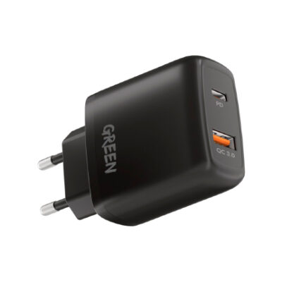 Green Lion Dual USB Port Wall Charger PD+QC3.0 20W EU