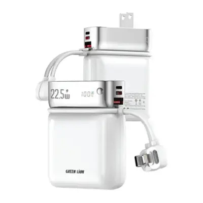 Green Lion Dyno 2-In-1 10000mAh Power Bank & Adapter