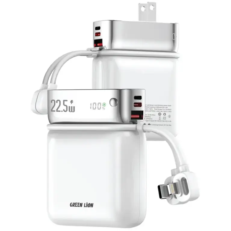 Green Lion Dyno 2-In-1 10000mAh Power Bank & Adapter