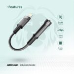 Green Lion Earphone Adapter Lightning to 3.5 Aux 12CM