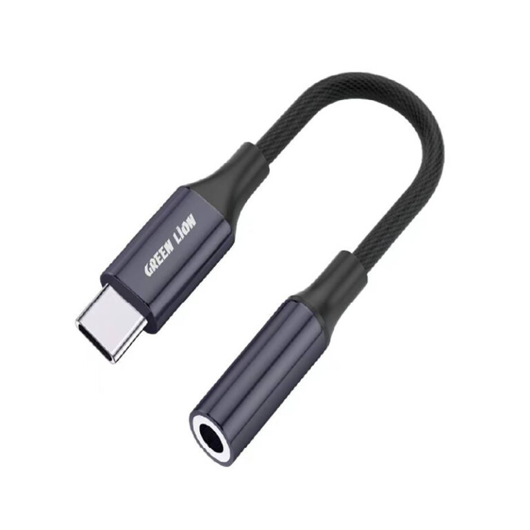 Green Lion Earphone Adapter Type-C to 3.5mm Audio Cable (12cm)