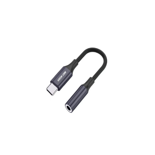 Green Lion Earphone Adapter Type-C to 3.5mm Audio Cable (12cm)